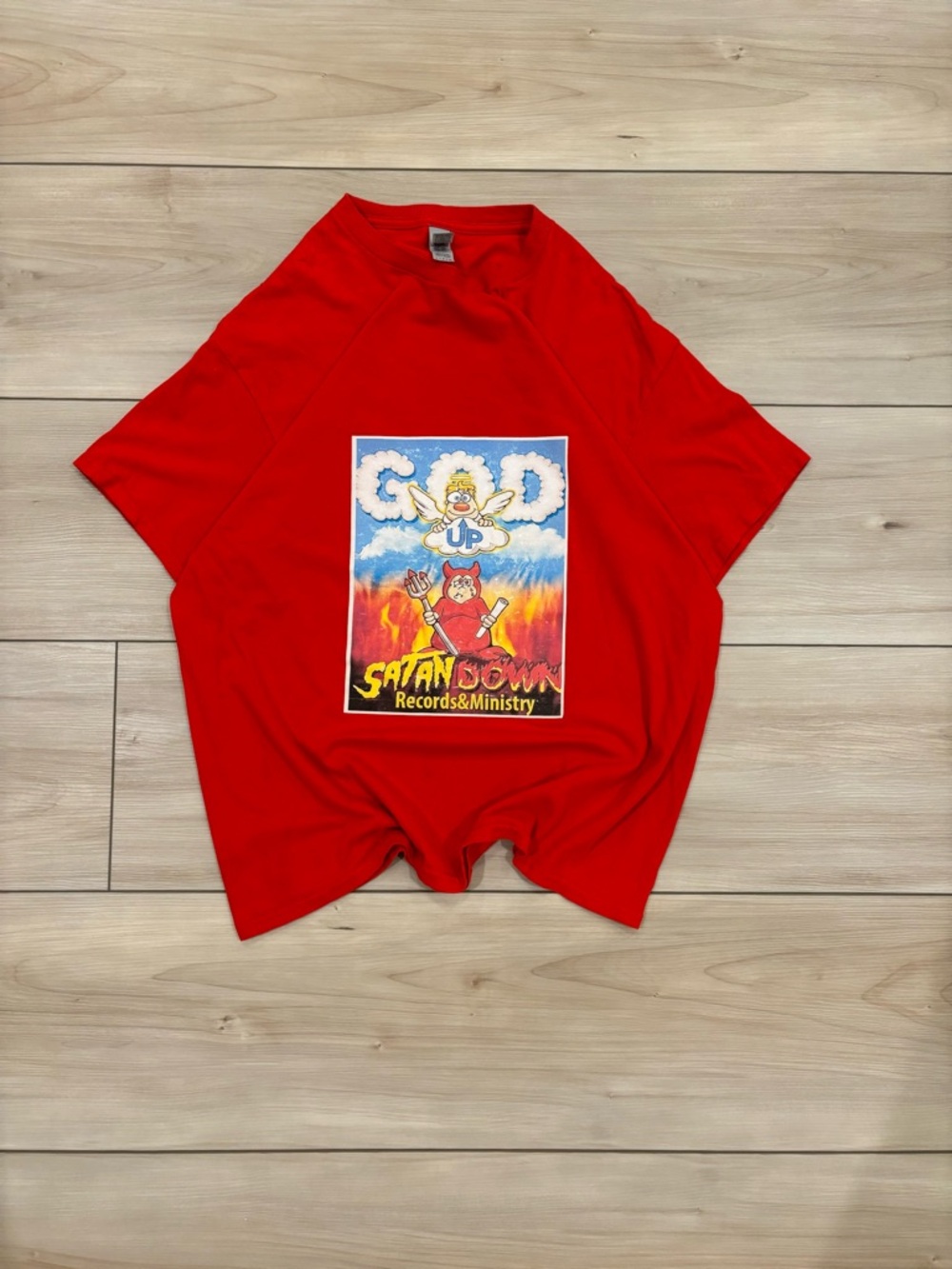 God and Satan Graphic Streetwear Tee